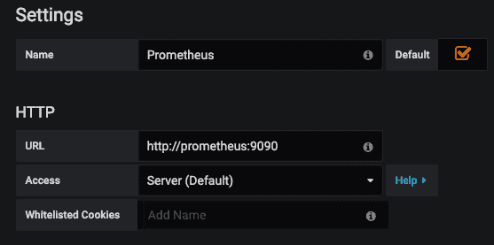 Grafana setup for Prometheus